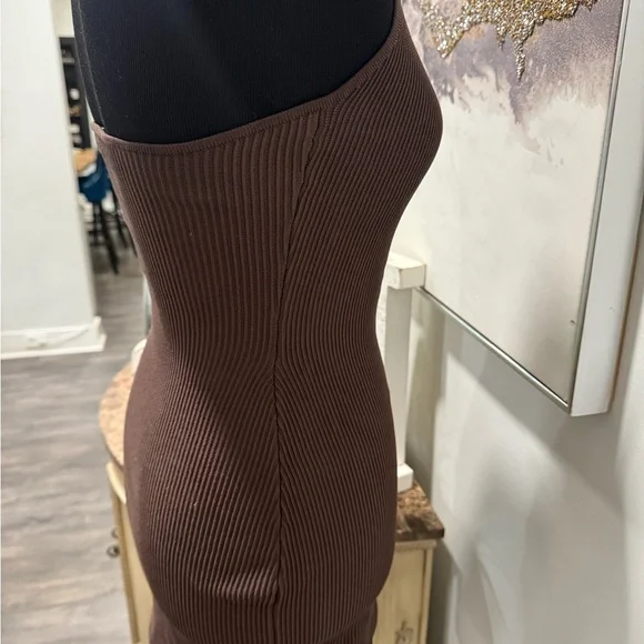 Babaton Chocolate Brown Backless Dress - Picture 5 of 7